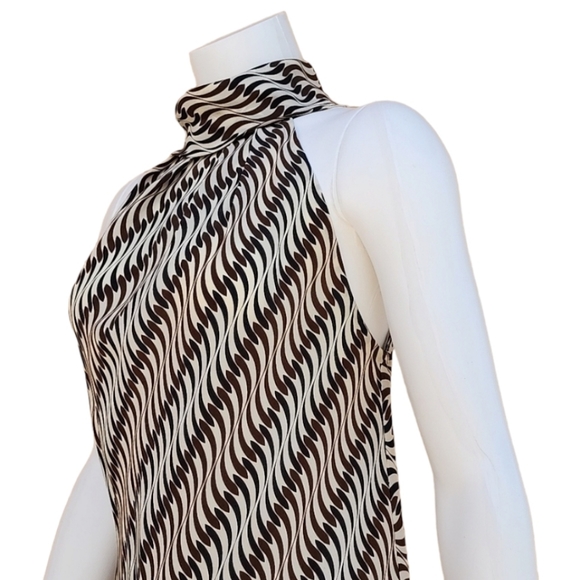Kiton Tops - Kiton Sleeveless Cowl Neck Draped Silk Tie Hem Blouse Top 42 6 Luxe Minimalist